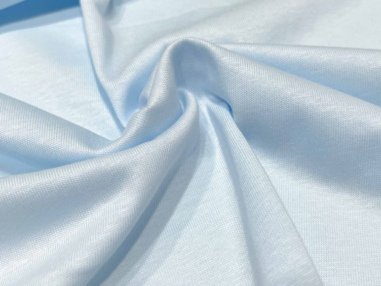 20支丝光液氨棉汗布夏日高等针织T恤短袖平纹单面布料